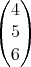 (  )
  4
( 5)
  6