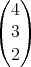(  )
  4
( 3)

  2